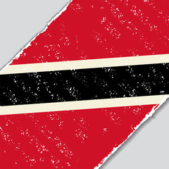 Trinidad and Tobago grunge flag. Vector illustration.