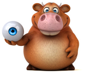 Fun cow - 3D Illustration