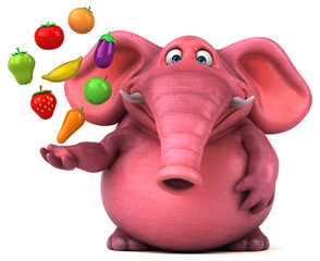 Pink elephant - 3D Illustration