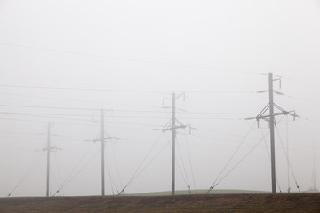 High-voltage power poles