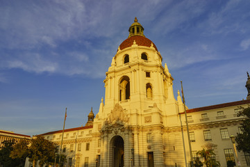 Fototapeta na wymiar The beautiful Pasadena City Hall near Los Angeles, California