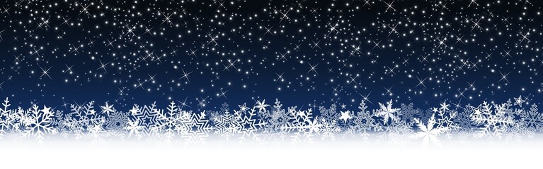 Bannière bleu nuit étoilée