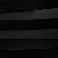 Naklejka premium Streszczenie czarne panele 3d tło