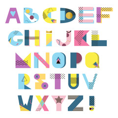 Vector abstract alphabet.