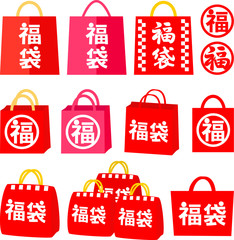 福袋のイラストセット