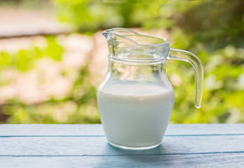 Milk in a jug.