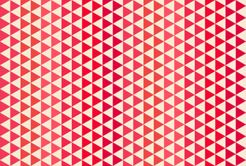 Red and white triangle pattern. Seamless vector background