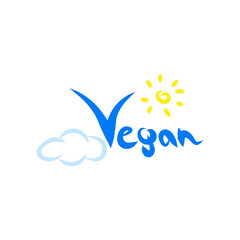 Fototapeta na wymiar Vegan logo vector