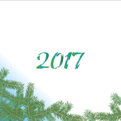 2017 год на белом фоне, векторная иллюстрация
