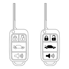Car key outline