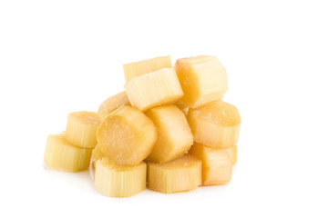 Sugar cane on white background.