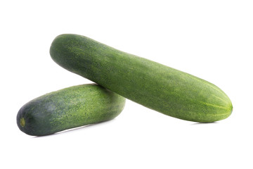 Cucumber on white background.