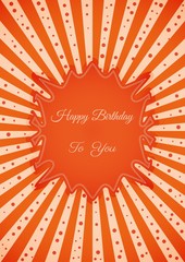 Decorative birthday label