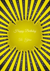 Decorative birthday label