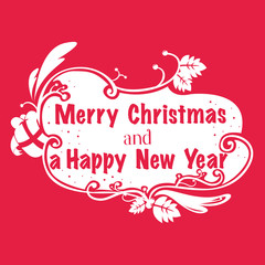 Merry christmas text.isolated on background.Great design element