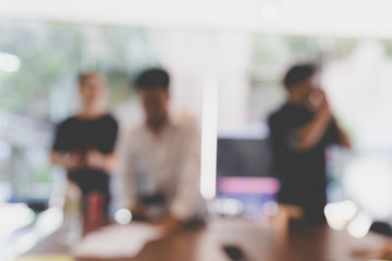 people meeting in office workplace - blur background