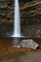 Fototapeta na wymiar Hardraw force waterfall in Leyburn, North Yorkshire.