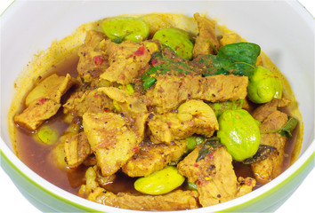 Sato and pig spicy