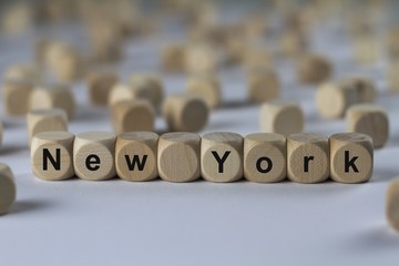 New York - Holzwürfel mit Buchstaben