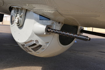 Ball turret of an American bomber from World War Two © paulbriden
