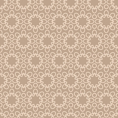 Circular seamless background. Ethnic mandala. Stylized lace retro ornament. 