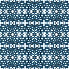 Celebratory background for Merry Christmas. Mazarine seamless pattern. Holiday.