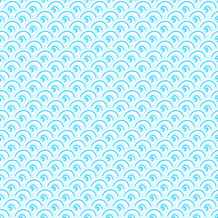 seamless Traditional japanese seigaiha ocean wave pattern