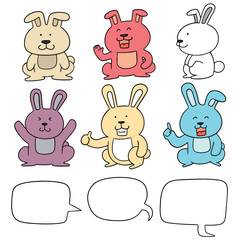 vector set of rabbit
