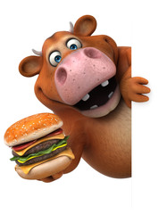 Fun cow - 3D Illustration