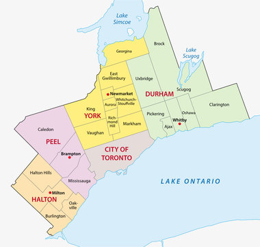 greater toronto area map