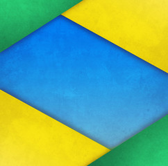 Bright abstract background in Brazilian colors.