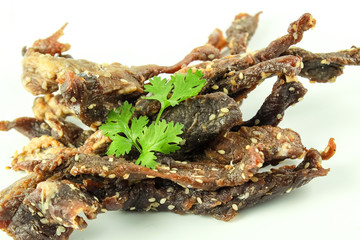 jerky beef - homemade dry cured spiced meat