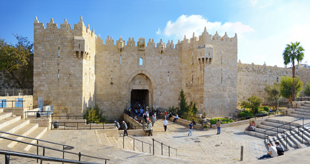 Damascus gate, nord entrance in old part of Jerusalem, Israel © Marina