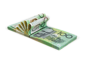 Australia dollar on white background