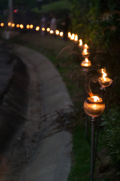 candle light in the park
