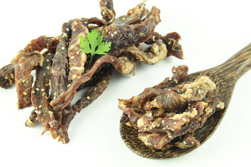 jerky beef - homemade dry cured spiced meat