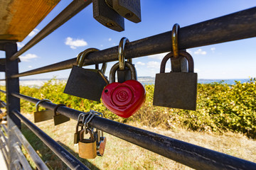 Heart shaped padlock