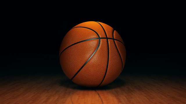 Orange basket ball. 3d rendering