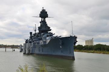 The USS Texas, the last Dreadnought Battleship left at Houston, texas
