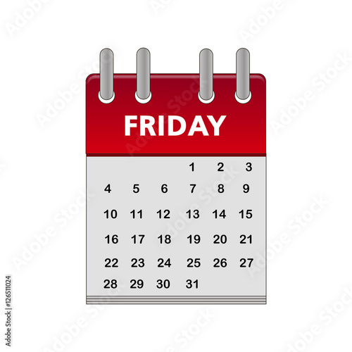 "Calendar friday icon vector" Stock image and royaltyfree vector files