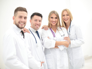 Fototapeta premium Team of medical professionals working at the medical office.
