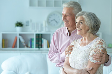  senior couple at home