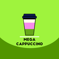 flat vector icon design collection mega cappuccino