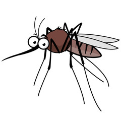 Cartoon mosquito. Vector illustration