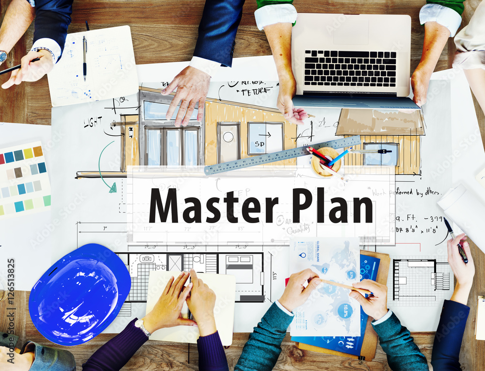 Wall mural Master Plan Management Mission Performance Concept - Wall murals