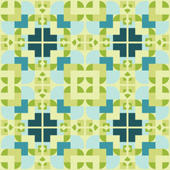 Abstract geometric seamless pattern ornament. Vector.