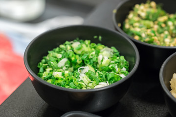 Green onions, sliced
