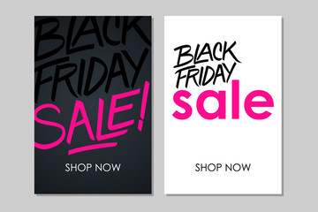 Black Friday Sale flyers for business, promotion and advertising. Vector illustration.