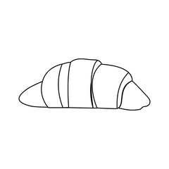 croissant pastry icon image vector illustration design 