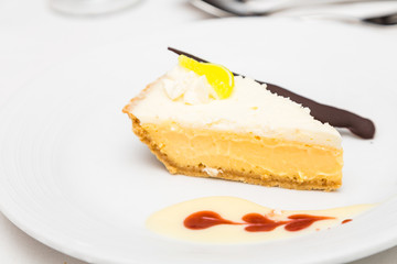 Key Lime Pie with Sauce